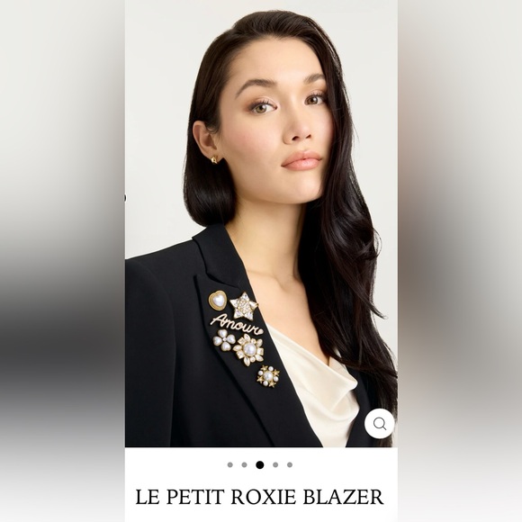 Cinq a Sept Roxie Blazer, New Elegant Black Blazer with Lace Trim, Size 8, NWT! - Picture 14 of 14